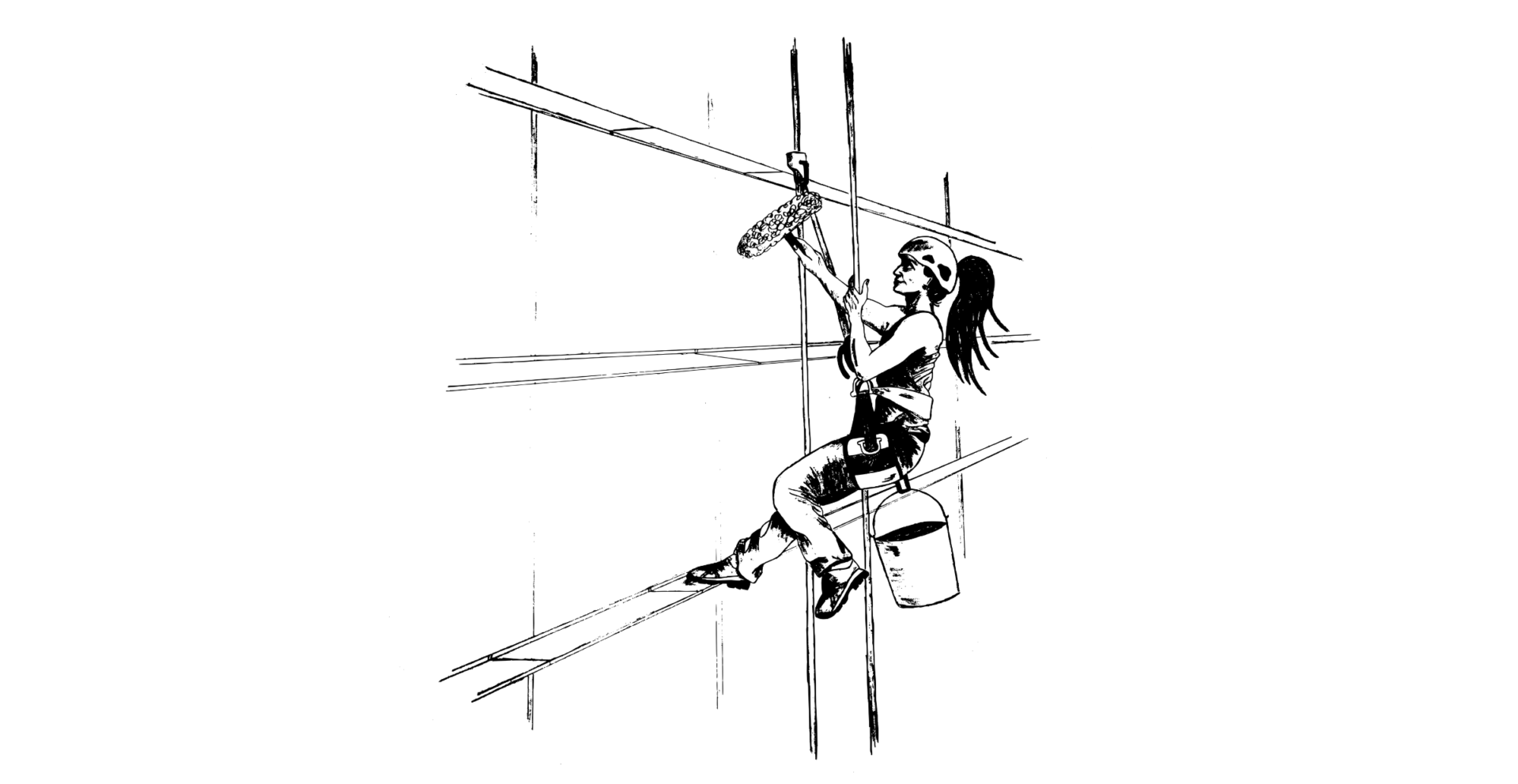 Girl in rope access